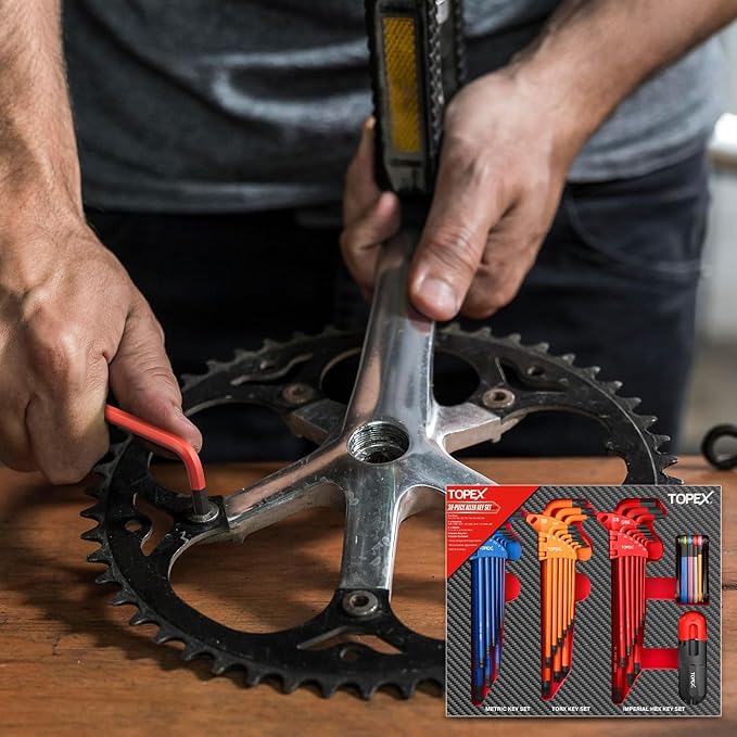 38Pcs Allen Key Set Multicolor Hex Key Allen Wrench Ball End Folding Hex Key Ball End Torx & Metric & Imperial Size for DIY Automotive Mechanic Home Use