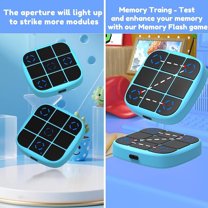 KOQQQ Rechargeable Tic-Tac-Toe Bolt Game, Upgraded 4-in-1 Handheld Puzzle - Image 5