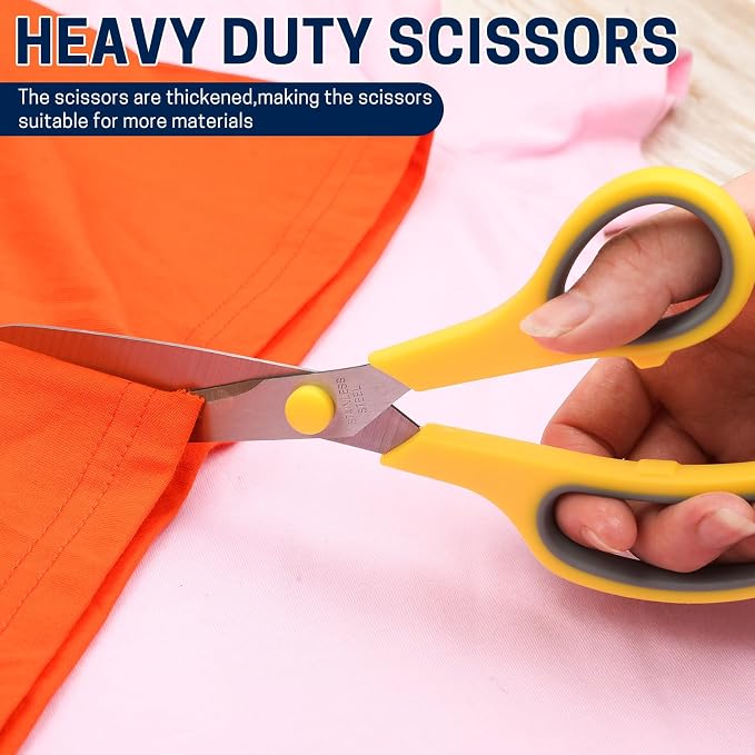 BURVAGY 24-Pack 8" All Purpose Heavy Duty Sharp Scissors Bulk - Image 6