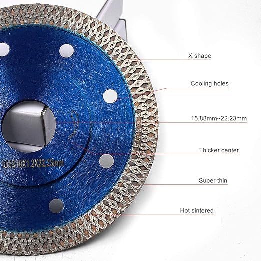 4 inch Super Thin Diamond Tile Blade Porcelain Saw Blade for Cutting Porcelain Tile Granite Marbles (4inch)