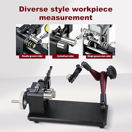 Concentricity Tester, Coaxiality Measuring Instrument, Measuring Dia 1-35mm, Length 102mm, Precision Resolution 0.002mm, with a Measuring Stand, for Measuring Stepped Shafts, Bushings et al