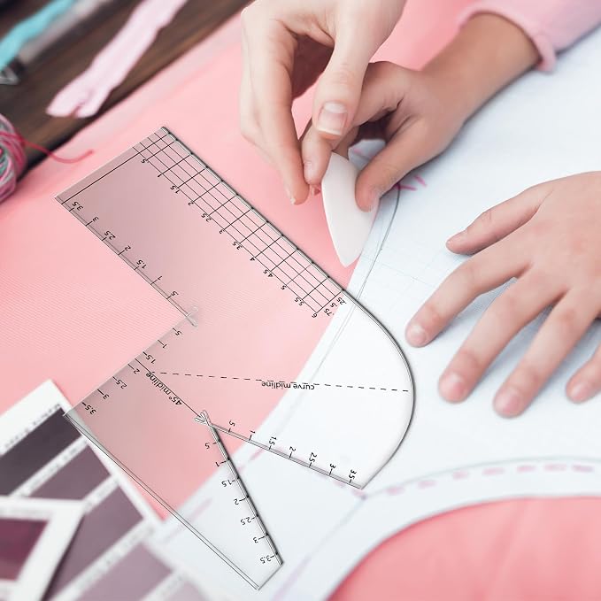 Copkim 2 Pack Boxed Bag Making Template Acrylic Template Patchwork Ruler Sewing - Image 5