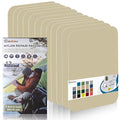 7.9x3.9 inch 12 PCS Nylon Repair Patch Nylon Repair Tape Self Adhesive Fabric Tapes Outdoor Camping Gear Fabric kit for Tent, Umbrella, Down Jackets, Sleeping Bag, Knapsack（Yellow Beige）