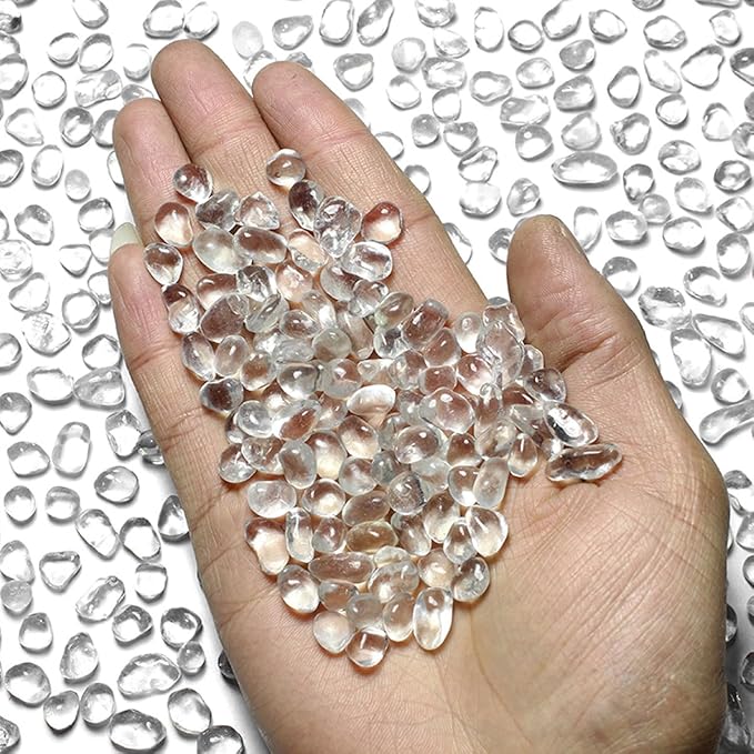 WAYBER Glass Stones, 1Lb/460g Irregular Sea Glass Dercorative Rocks Non-Toxic - Image 5