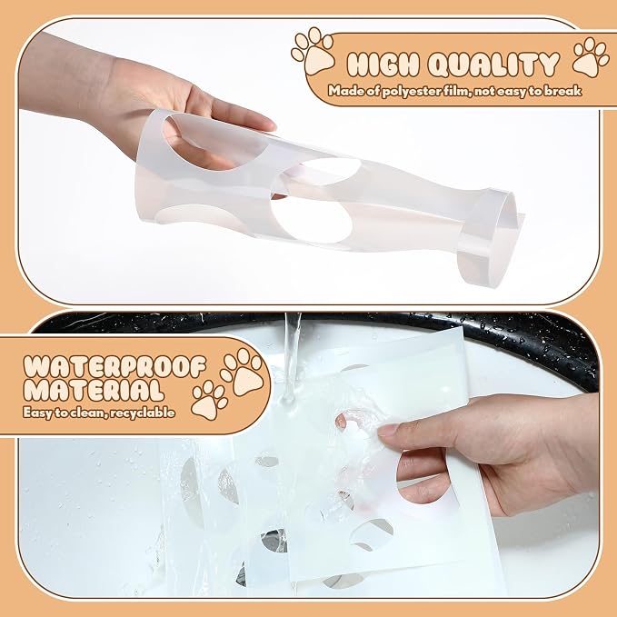 Teling 14 Pcs Paw Stencil for Printing Large Cat Dog Paw Painting Stencils - Image 6
