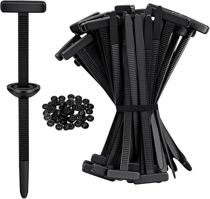 100 Pcs Nylon Multifunctional Cable Tie Buckle,Heavy Duty Self-Locking Nylon Zip Ties Holder for Car Daily Repair Bumper Clips fits Various Environments