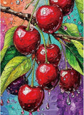 VICESESE Red Cherries with Water Drops Diamond Painting Kits by Unknown