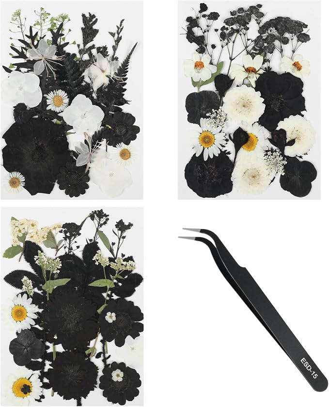 CCINEE 69Pcs Halloween Dried Pressed Flowers by CCINEE