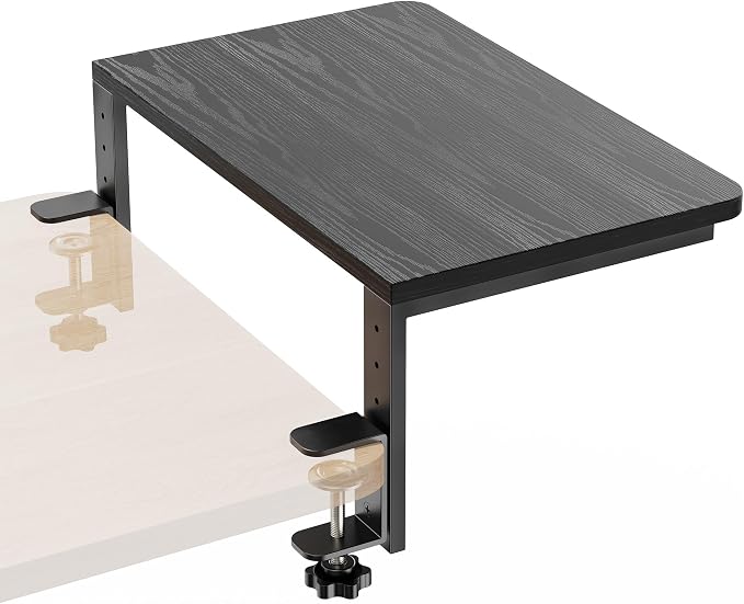 Desk Extender, 15-inch Clamp-On Desk Shelf, Height-Adjustable Desktop Shelf by ART-GIFTREE
