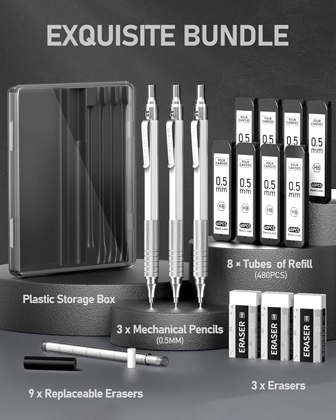 Four Candies Metal Mechanical Pencil Set - Image 4