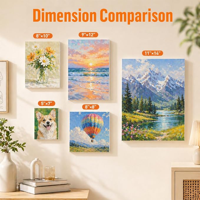 CONDA Canvas Boards for Painting, 100% Cotton Canvas Panels, Artist Quality for - Image 7