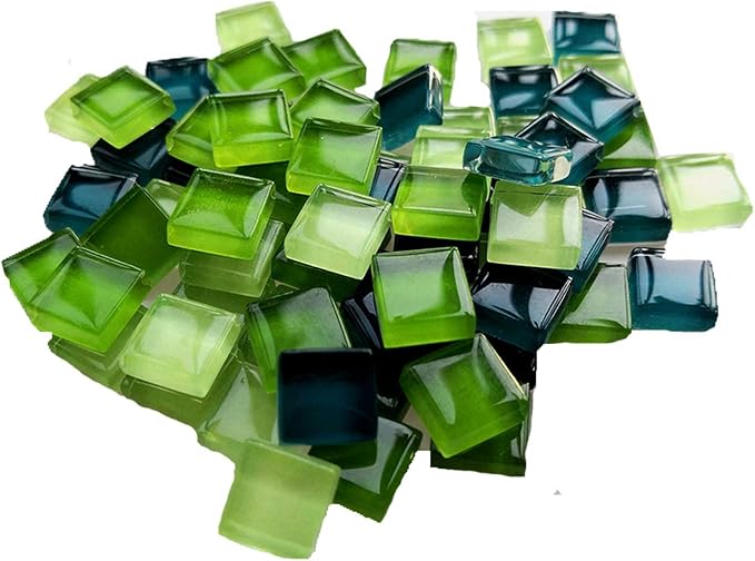 100 Pieces Bulk Mosaic Tiles Assorted Color Opaque Mosaic Glass Crafts Supplies by Ricytnig