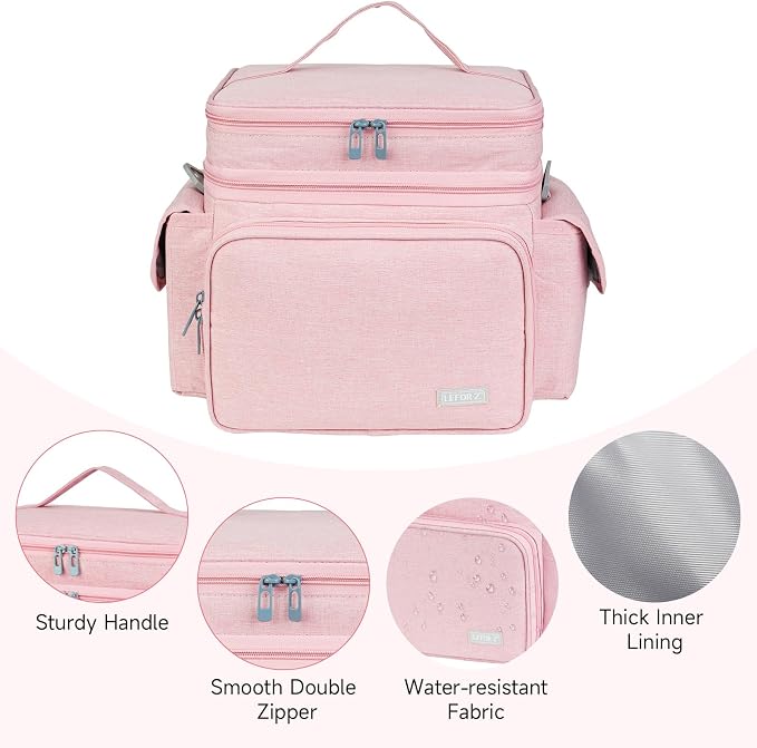 LEFOR·Z Sewing Supplies Organizer, Double-Layer Sewing Accessories Storage Bag - Image 6