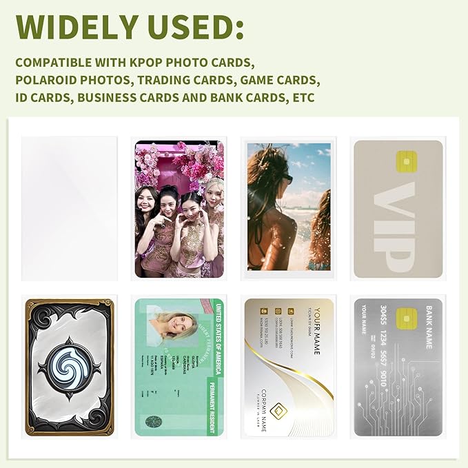 400 Pcs Kpop Photocard Sleeves Holder, 58 x 89 mm, fits 54 x 86 mm and 55 x 85 - Image 3