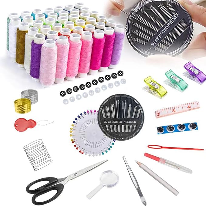 JUNING Sewing Kit with Black Case Portable Sewing Supplies - Image 2