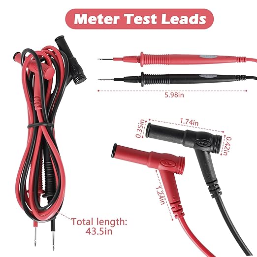 New Meter Test Leads Cat III 1000V 20A Replacement for Fluke Ideal Simpson