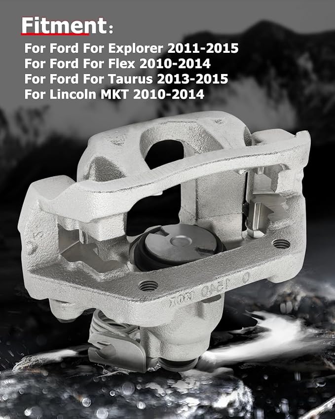 cciyu Rear Right Brake Caliper Assembly w/Bracket 18B5262 For Ford For Explorer 2011-2019,For Ford For Flex 2010-2014,For Ford For Taurus 2013-2014,For Lincoln For MKT 2010-2014