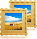 8X8 Wavy Picture Frame With Mat by Unknown