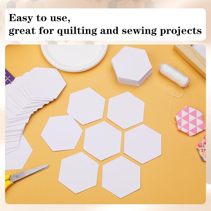 Veroave 400 Count Hexagon Paper Piecing, Paper Piecing Templates, Quilting - Image 4