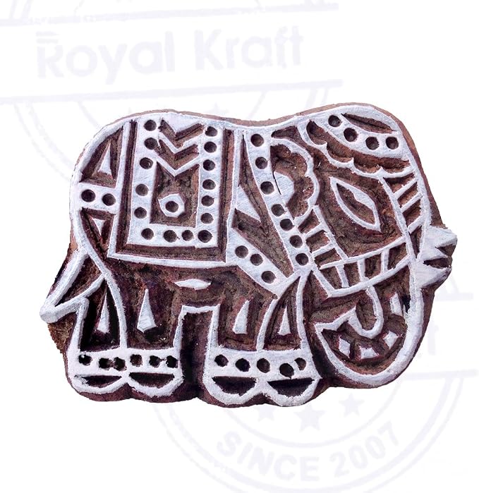Royal Kraft Wooden Stamps DIY Fabric, Henna Printing Blocks THDtag010 - Image 3