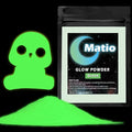 Matio Glow in The Dark Pigment Powder, 15g/0.5oz Green Luminous Pigments | by Matio