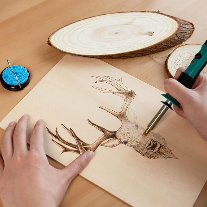 YIHUA 930-IV Pyrography Wood Burning Pen Kit Adjustable Temperature, Power - Image 6