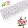 CCINEE 18 Gauge White Floral Stem Wire, 14 inch by CCINEE