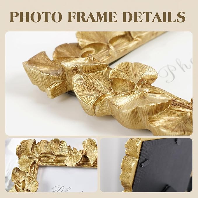 Cuspin Small Picture Frames 4x4 Square Frame, Ornate Gold Vintage Picture Frame - Image 8