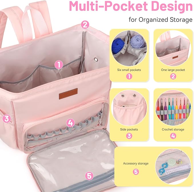 Coopay Traveling Crochet Kit for Beginners Adults, All in One Crochet Kit - Image 2