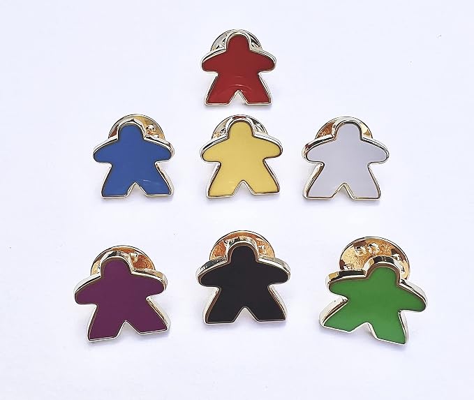 CrowD Games | Meeple Enamel Pins | 7 Set | Lapel Pins - Image 9