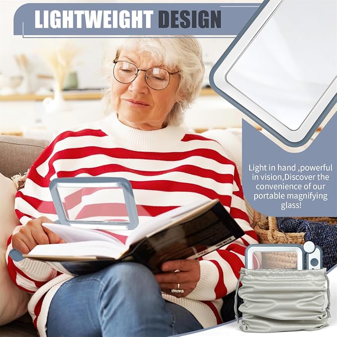 Magnifying Glass for Reading, Rechargeable 5X Large Page Magnifier - Image 4