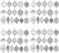 WOCRAFT 120pcs Antique Silver Flower Connector Charms by WOCRAFT