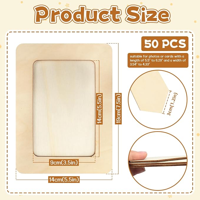 VOKOY 50 Pack Wooden Picture Frames - Image 2