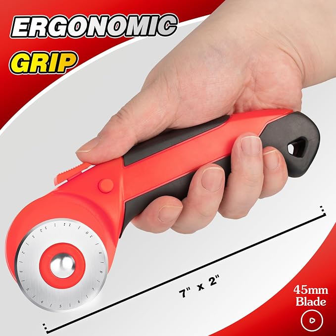DIYSELF 45mm Rotary Cutter for Fabric, Fabric Cutter Rotary Tool - Image 5
