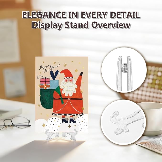 artliving 3inch Clear Plastic Easels or Stand/Plate Holders to Display Pictures - Image 2