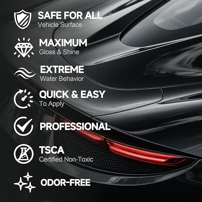 Real Ceramic Coating for Cars Polish (3.38 Fl Oz), Unmatched Shine Nano Car Wax Coating Spray, No Pungent Smell, Quick Detailer Spray Wax, Lasts 50+ Washes Car Paint Sealant with Microfiber Towel