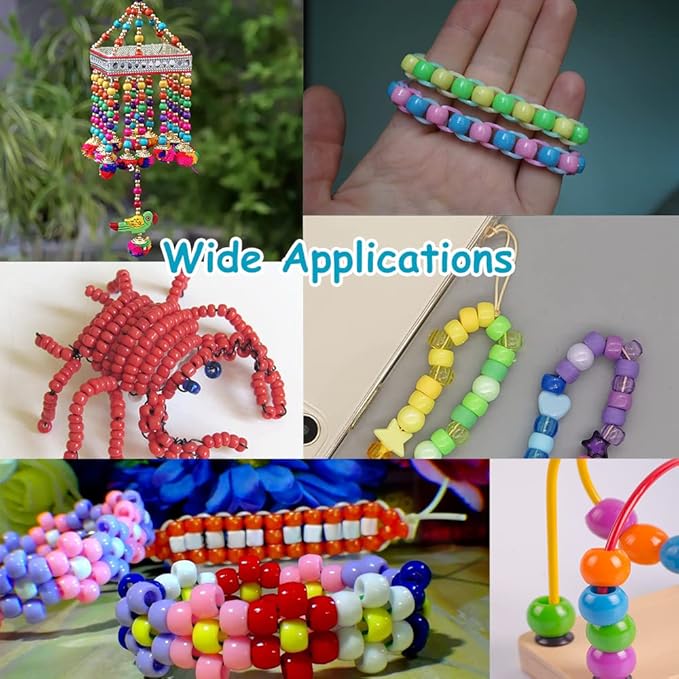 Pony Beads Bulk 1100 Pcs, Beads Jewelry Making, Beads Bracelets Making - Image 6