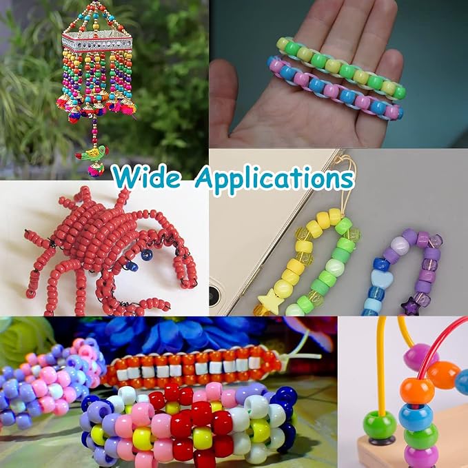 1100 Pcs Black Pony Beads for Jewelry Making, Bead for Bracelets Necklace Making - Image 6