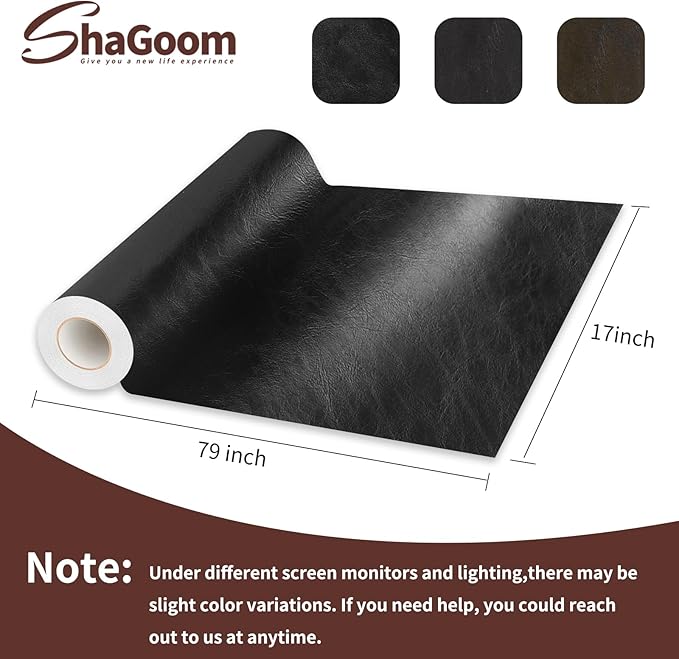 Leather Repair Patch, 17X79 inch Strong Sticky Repair Patch Self Adhesive Waterproof, DIY Large Leather Patches for Couches, Furniture, Sofa, Car, Chair (Coffee, 17X79 inch)