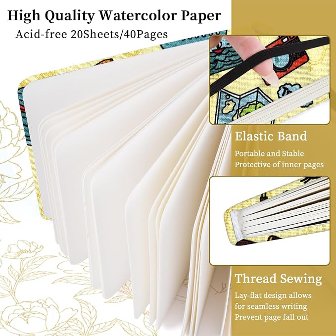5x5 Handy Portable Handmade Cloth Fabric Hardcover Sewing Binding Travel - Image 5