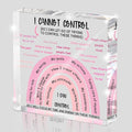 Mental Health I Can Control Decor, 4x4 Inch Pink Acrylic, Women's Therapy by MUZRUYOU