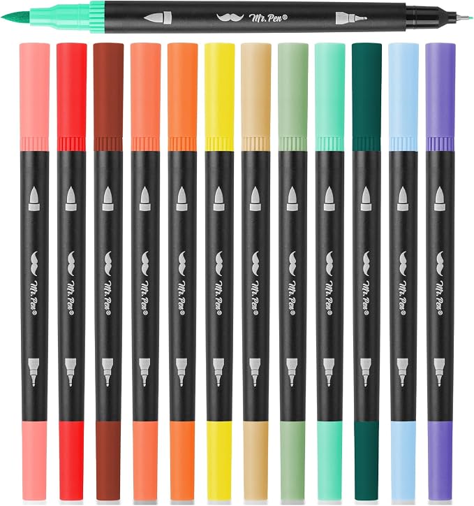 Mr. Pen- Dual Tip Brush Pens by MrPen