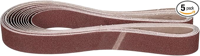 2 x 72 Inch Sanding Belt, 5 Pcs 80 Grit Knife Sharpener Belts Work Sharpening for Belt Sander Knife Carving Tool Metal Working
