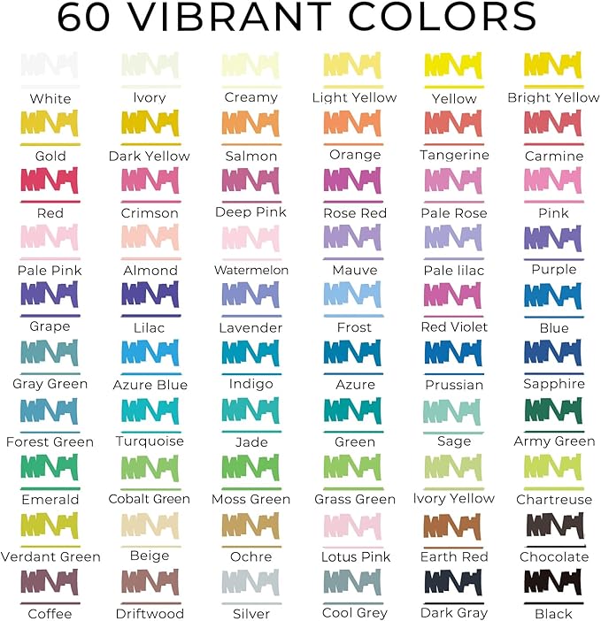 Artecho Acrylic Paint Markers 60 Colors - Image 2