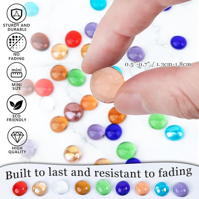 50PCS Mini Glass Gems - Image 5
