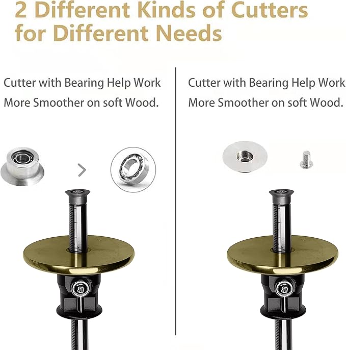 YOSELIN Dovetail Jig Wheel Marking Gauge Tool Set Include1 Bearing Wheel Cutter for Soft Wood 1 Locked Wheel Cutter for Hardwood 1 Woodworking Pencil 1 Separate Dovetail marking gauges