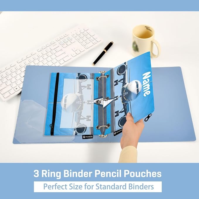 Custom White Airplane Aircraft Pencil Pouch - Image 4