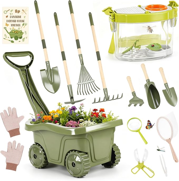 Dreamon Kids Gardening Tools & Bug Catcher Kit, 2-in-1 Outdoor Toys by Dreamon