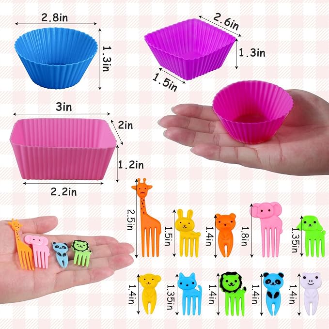 XANGNIER 60 Pcs Silicone Lunch Box Dividers - Image 8