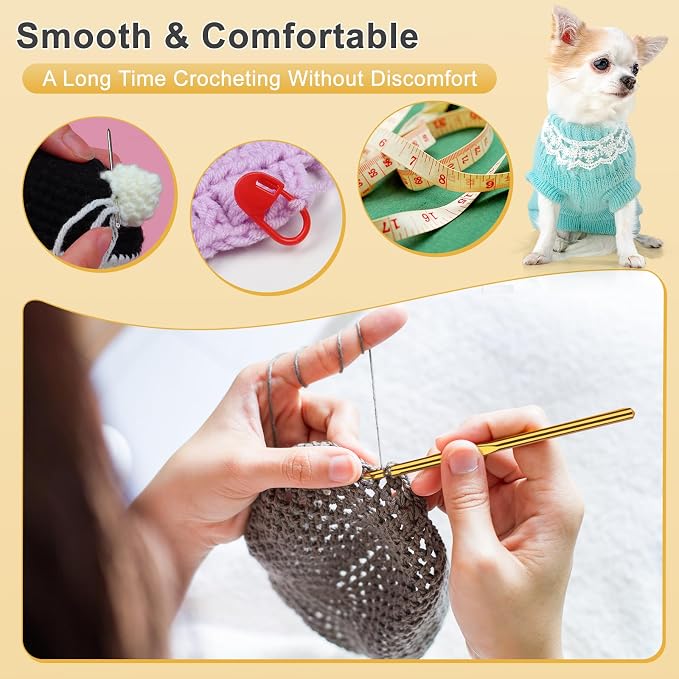 Aeelike 20pcs Acrylic Yarn for Crocheting, Crotcheting Set for Beginners - Image 5